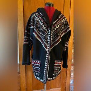Tasha Polizzi Embroidered Sweater with Hood - Size XL